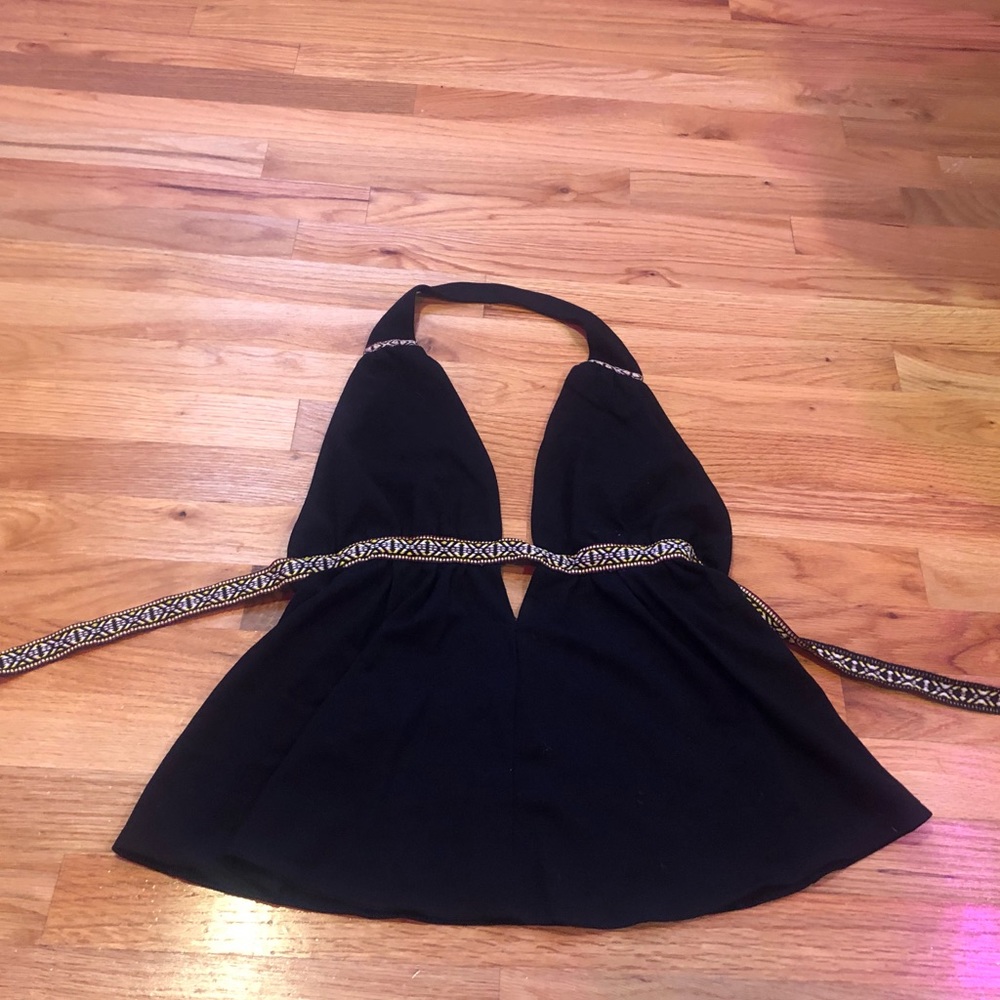 Free people open back tie top